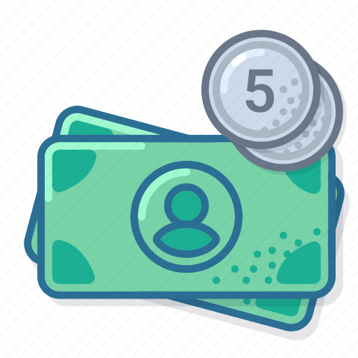 Eur, avatar, coin, five, money, cash, banknote icon - Download on Iconfinder