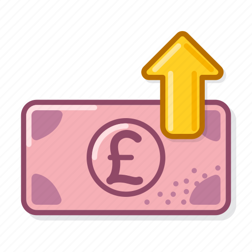 Pound, rise, banknote, cash, money icon - Download on Iconfinder