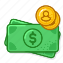 usd, coin, avatar, banknote, cash, money