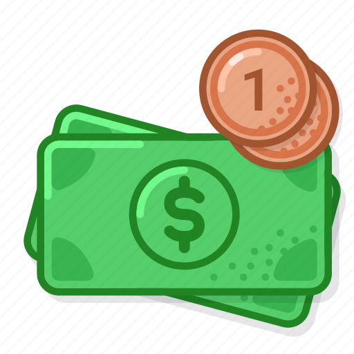 Usd, coin, one, banknote, cash, money icon - Download on Iconfinder