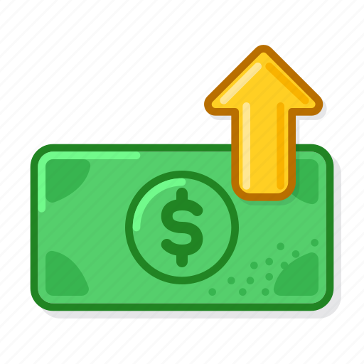 Usd, rise, banknote, cash, money icon - Download on Iconfinder