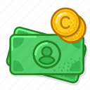 usd, avatar, coin, banknote, cash, money