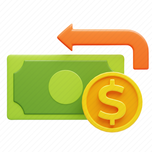 Cashback, money, payment, shopping 3D illustration - Download on Iconfinder