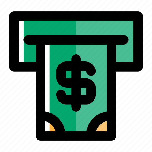 Atm, bank, cash, currency, money, withdraw, withdrawal icon - Download on Iconfinder