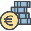 budget, business, coins, currency, euro, finance, money 
