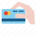 card, credit, hand