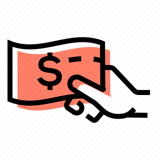 Bill, hand, money, finance icon - Download on Iconfinder
