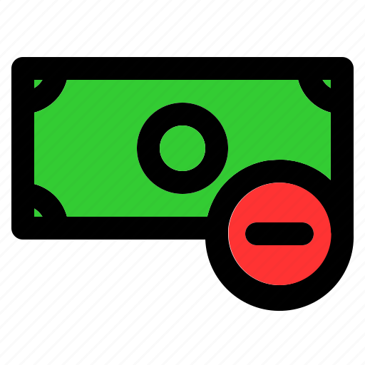 Business, finance, invest, investation, loss, minus, money icon - Download on Iconfinder