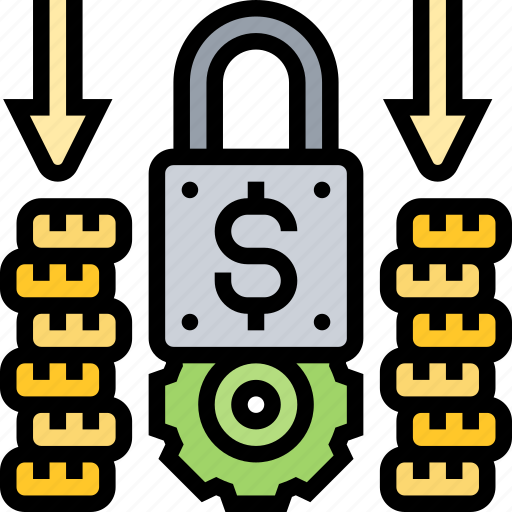 Expense, money, locked, fixed, insurance icon - Download on Iconfinder