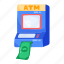 bank machine, automated teller, atm, cash dispenser, money machine 