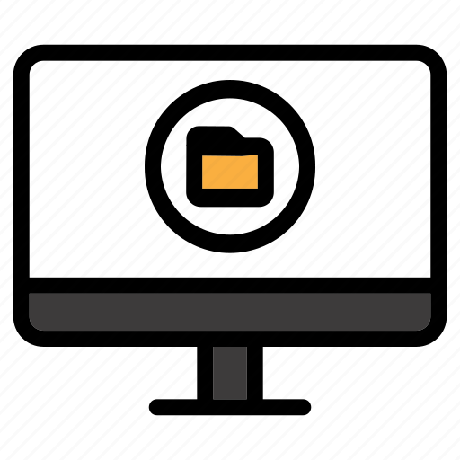 Lcd, moniter, computer, folder, drectory icon - Download on Iconfinder