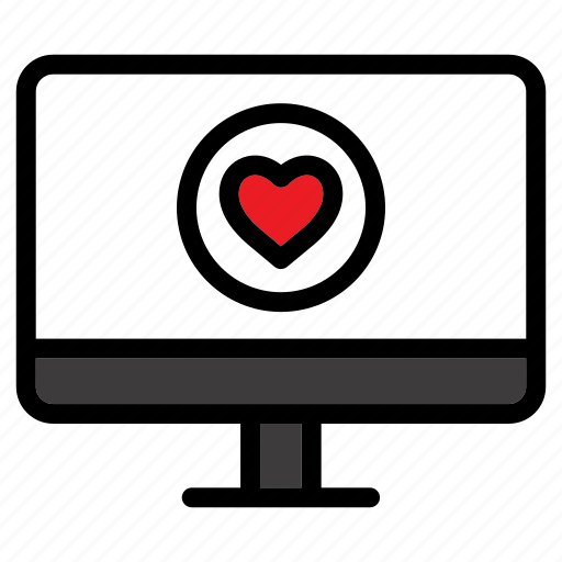 Lcd, moniter, computer, like, love icon - Download on Iconfinder