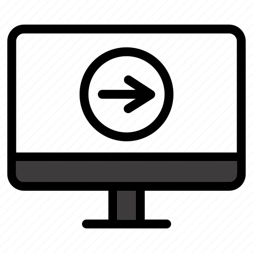 Lcd, right, arrow, moniter, computer, next icon - Download on Iconfinder