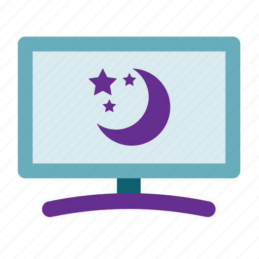 Dark, monitor, moon, night, star icon - Download on Iconfinder
