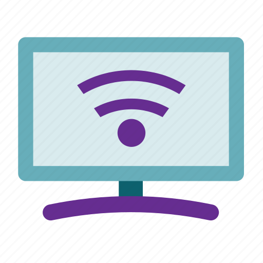 Display, internet, lcd, monitor, tv, wi-fi, wifi icon - Download on Iconfinder