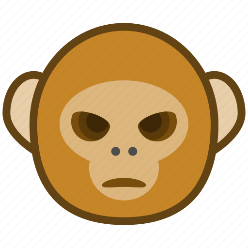 Ape, bad, cartoon, emotions, monkey, smile icon - Download on Iconfinder