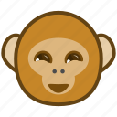 ape, cartoon, emotions, happy, monkey, smile 