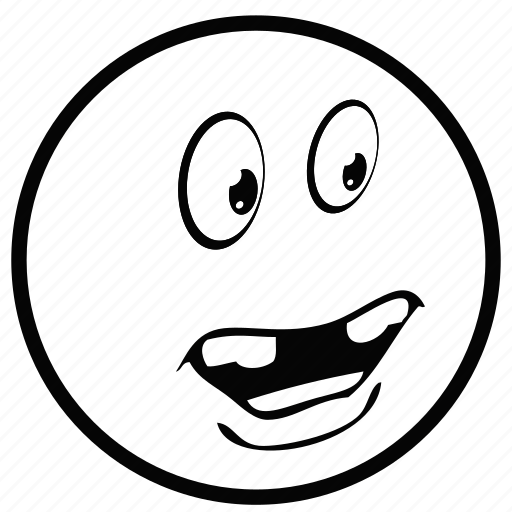 Emoji, face, monochrome, smiley, white icon - Download on Iconfinder