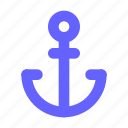 anchor, link, nautical, boat, tool, ocean, ship, marine