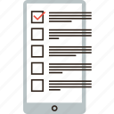 application, check, checklist, form, list, mobile, phone, survey, task, todo