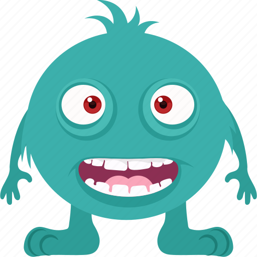 Cartoon, character, funny, happy monster, moron icon - Download on Iconfinder