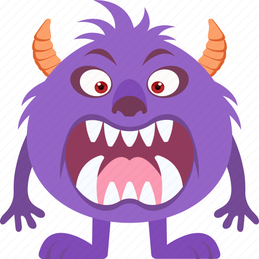 Cartoon Character Monster Spooky Ugly Icon