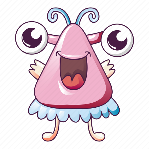 Baby, cartoon, happy, heart, logo, monster, pink icon - Download on Iconfinder