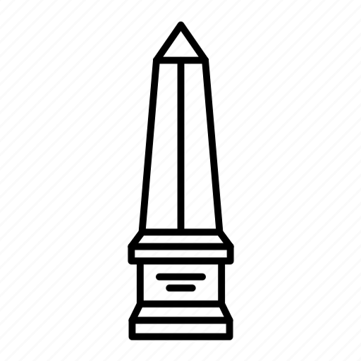 Obelisk, egypt, stella, tallest, recreation, pillar icon - Download on Iconfinder