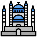 architectonic, blue, building, landmark, monuments, mosque