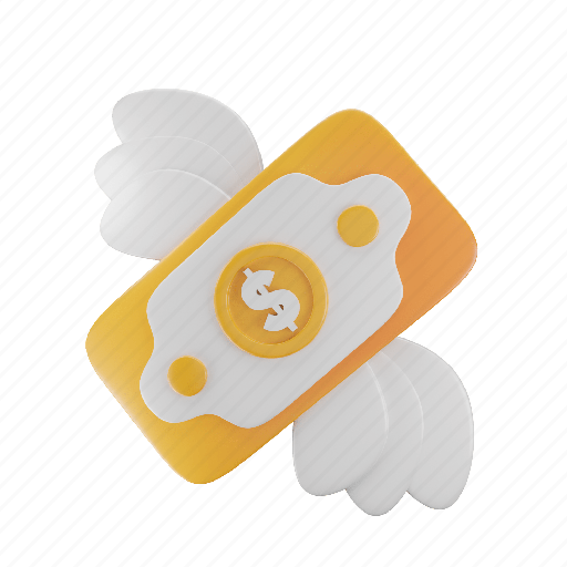 Flying, money, cash, currency 3D illustration - Download on Iconfinder