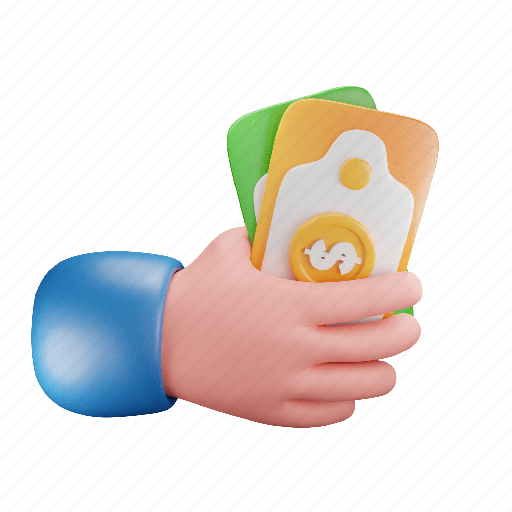 Hand, money, gesture, currency, finance, cash 3D illustration - Download on Iconfinder
