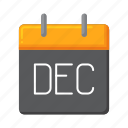 december, calendar, season, schedule