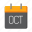 october, date, calendar, schedule 