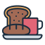 breakfast, bread, bakery, drink, meal, cuisine, food, morning 