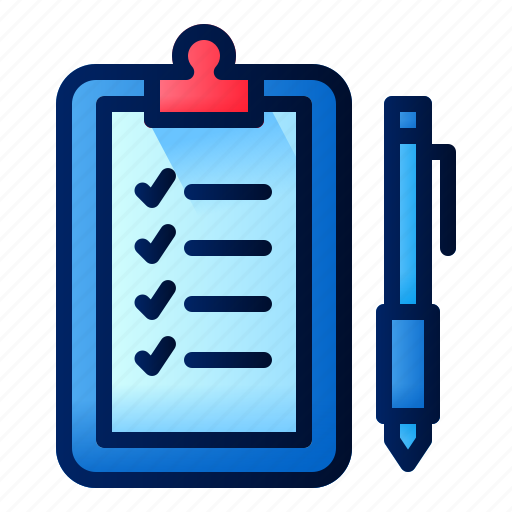 Notes, activity, clipboard, journal, pen, list, morning icon - Download on Iconfinder