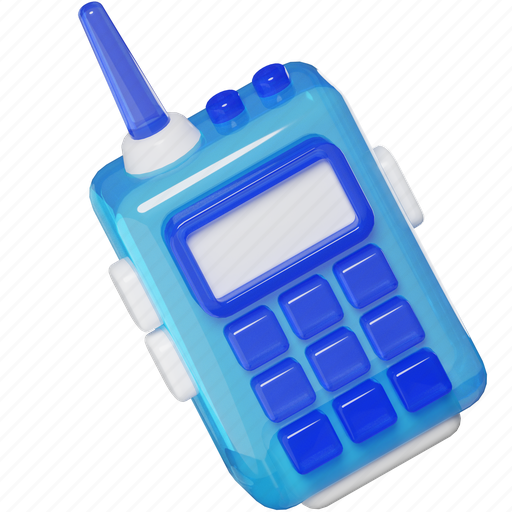 Handy talkie, walkie talkie, transceiver, radio, transmitter, communication, technology 3D illustration - Download on Iconfinder
