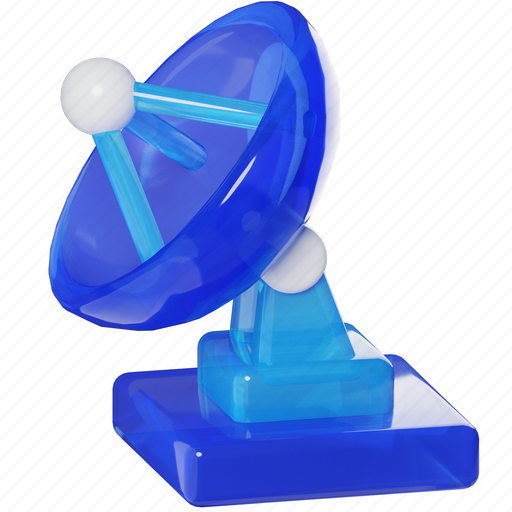 Parabolic, satellite, antenna, dish, signal, communication, technology 3D illustration - Download on Iconfinder