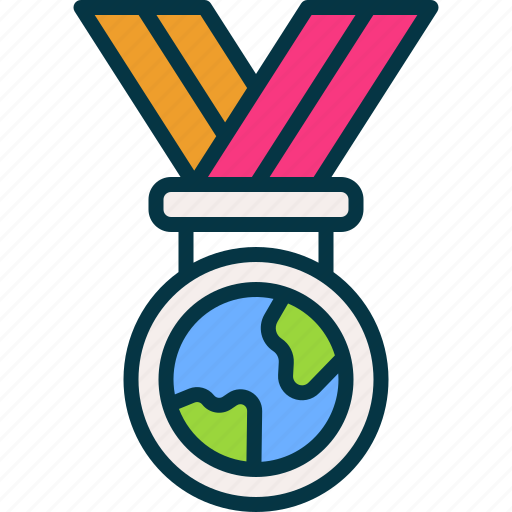 Medal, earth, achievement, award, environment icon - Download on Iconfinder