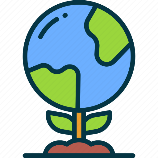 Planet, earth, plant, sprout, nature icon - Download on Iconfinder