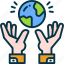 save, earth, hands, protection, planet 