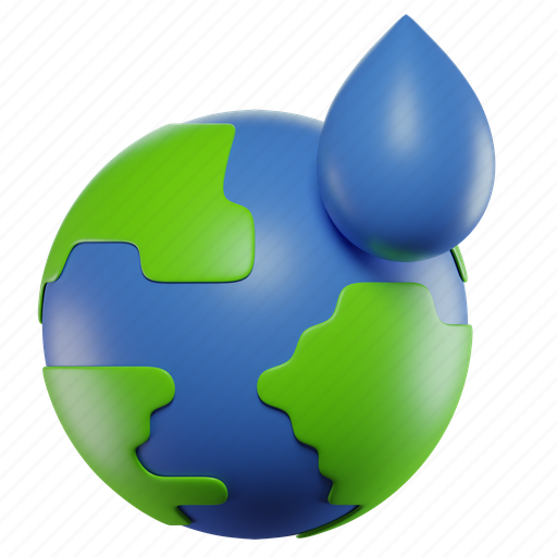 Water, earth, ocean, globe, planet, drop, world 3D illustration - Download on Iconfinder