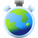 earth, stopwatch