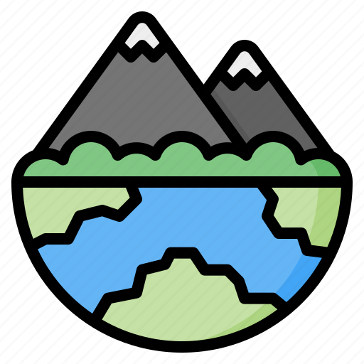 Landscape, mountain, hill, scenery, nature, earth, ecology icon - Download on Iconfinder