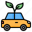 eco, green, electric, car, vehicle, plant, ecology 