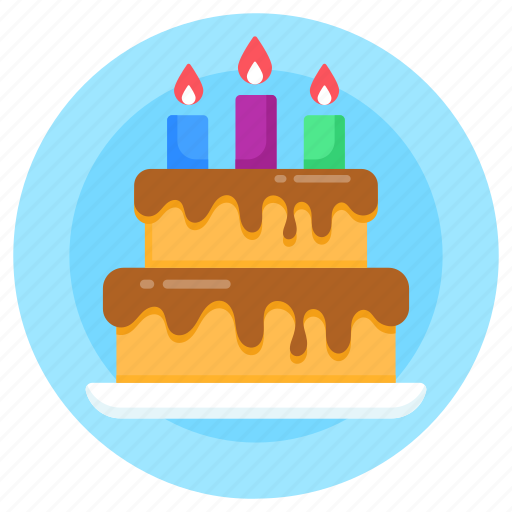 Birthday cake, cake, party cake, chocolate cake, dessert icon - Download on Iconfinder