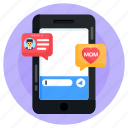 mobile chat, mother chat, sms, mother day conversation, lovely chat