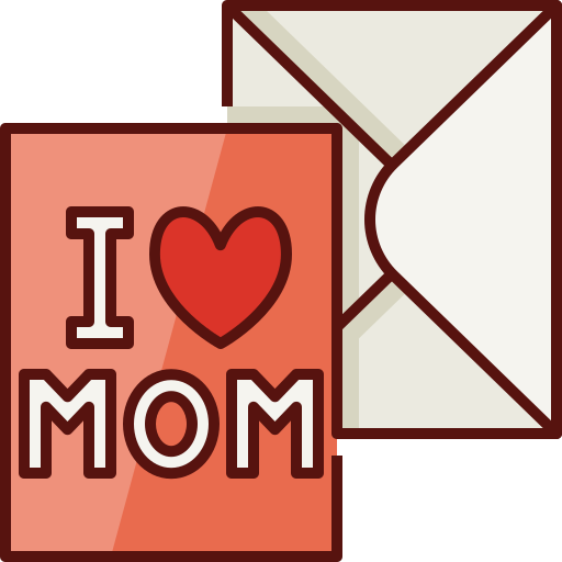 Greeting, card, mothers day, mother, mom, love, family icon - Free download