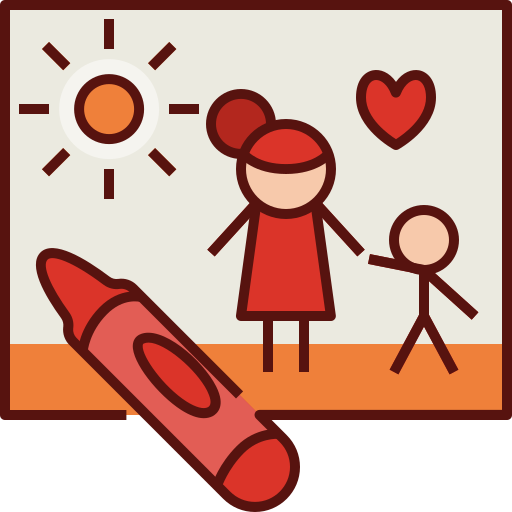 Drawing, mothers day, mother, mom, love, family, crayon icon - Free download