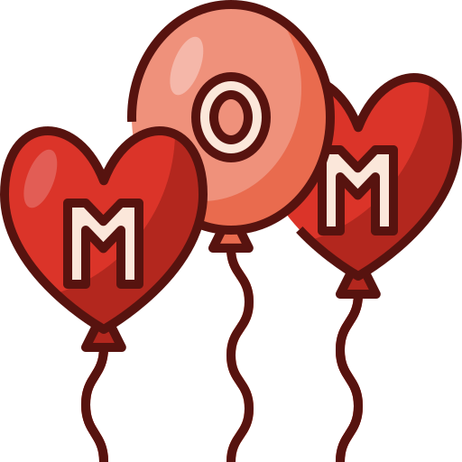 Balloons, mothers day, mother, mom, love, family, decoration icon - Free download