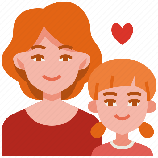 Mother, girl, mothers day, mom, love, family, child icon - Download on Iconfinder